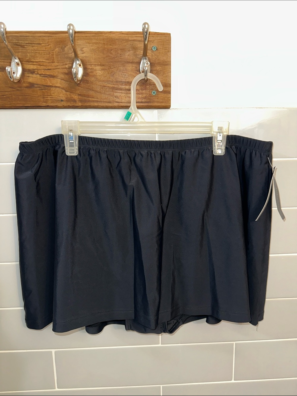 Addition Elle Black Swim Skirt with Attached Shorts